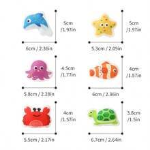 6pcs Fabric Fishing Toy Set - New Fishing Experience, Immersive Play, Storage Bag, Also Serves As Game Board; Various Cognitive Exercises, Baby Intelligence Development, Marine Animal & Color Recognition [6 Animals + 1 Fishing Rod + Storage Bag] - Multicolor - View 10