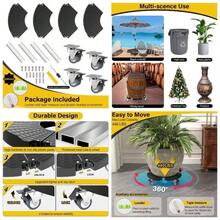- Soporte para plantas resistente con ruedas, 1 paquete ajustable de 15 a 22 unidades con ruedas giratorias con bloqueo de 420 libras, soporte rodante/Dolly/Roller para macetas grandes para - 1 + Negro - - Ver 1