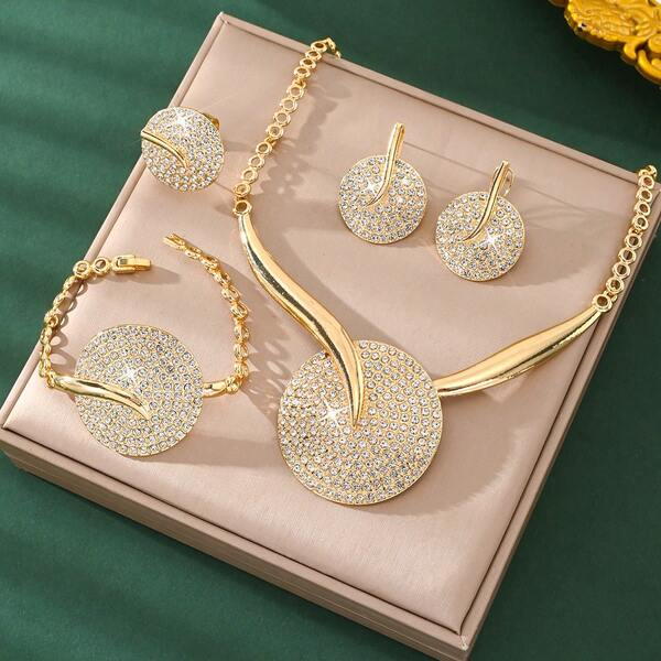 5pcs Luxury Exaggerated Jewelry Set For Women
