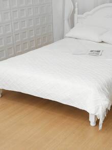 1 Chăn đan họa tiết kim cương màu trơn, vỏ bọc ghế sofa hình chữ nhật bằng acrylic tối giản theo phong cách Bắc Âu, chăn đan thư giãn cho phòng ngủ - trắng - Xem 5