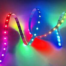 LQHZMYY 60pcs/M RGB IC (WS2812) LED Pixel Lights, USB Smart LED Strip, APP Control, Music Sync Color Changing LED Tape, Applicable For Gaming Room Lighting, 5V USB TV LED Backlight, Double-Sided Adhesive, Suitable For Computer, Bedroom, Gaming Display, Home Decor, Living Room, Wedding, Camping, Party, Birthday And Christmas - RGB Lighting - View 10