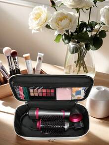 便携式吹风机收纳袋 - 双层大容量化妆品收纳包，适用于旅行、浴室和办公室 | 带拉链的美容工具收纳袋，可装吹风机、化妆刷和化妆品 | 小巧便携，适合桌面、度假和日常使用 | 化妆包 | 化妆袋 | 化妆包 | 洗漱包 | 旅行必备 | 邮轮必备 | 度假必备 | 男女通用 - 白色 - 查看 6