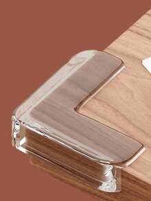 10pcs Silicone Corner Guards - Transparent, Strong Adhesive Safety Bumpers For Coffee Tables & Furniture Edges, L-Shaped/Round Options - Transparent - View 12
