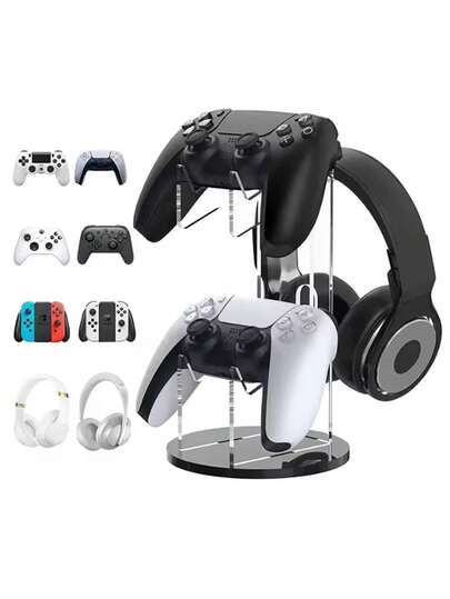 1pc New Universal Acrylic Display Rack, Headphone Hanger, Multi-Function Stand, Detachable Holder, Desktop Organizer For Phones/Switch/Game Controllers/Electronics/PC Gaming/Console Stands
