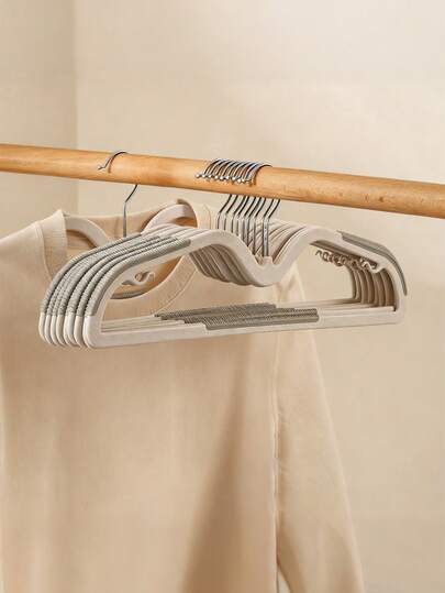 1/5/10 Short-Neck Rubber Hangers, Thickened Hangers, Seamless Clothes Drying Racks, Multifunctional Wet And Dry Clothes Hangers, Suitable For Socks, Towels, Hats, Scarves And Other Men's And Women's Clothes In All Seasons, Suitable For Valentine's Day Decoration/Daily Home/Bedroom Organization/Travel Vacation/Room Bathroom Storage