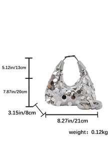 1pc Women's Fashionable Versatile Handbag, Portable High-Quality Shoulder Bag/Clutch Suitable For Dates, Shopping, Parties, Galas