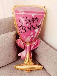 1pc Party Foil Balloon Set, Includes Champagne Glass, Stemmed Champagne Glass, Champagne Bottle, Party Bottle, Whiskey Bottle, Rose Gold Bottle, Bow Tie Glass, Beer Mug, Flamingo Glass Balloon, Suitable For Birthday Party, Engagement, Wedding Anniversary Decoration, Christmas Party, New Year Decoration, Friends Gathering, Garden Party Decoration - Multicolor - View 7