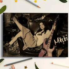1张Mitski复古美学音乐海报，高品质高清微喷帆布墙画，防水房间装饰，通用节日礼物，12x16英寸（不含框） - 彩色 - 查看 8