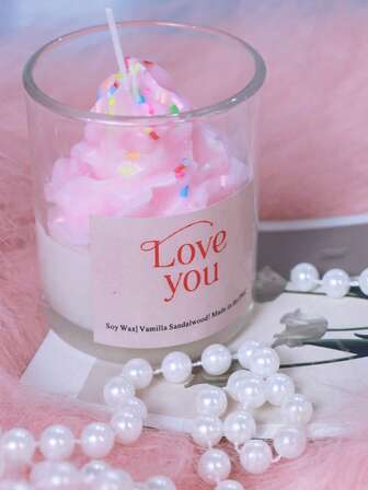 1 Stück große handgemachte cremefarbene duftende Kerze, Glas-Kerze mit Liebessegenspruch, handgefertigt, geeignet als Geschenk für Heimdekoration, Schlafzimmer, duftende Kerze, interessantes Valentinstaggeschenk, geeignet zum Verschenken unter Freunden, Heimdekoration, Raumdekoration, Hochzeitsdekoration, Tischdekoration, duftende Geschenke, Weihnachtsdekoration, Weihnachtsgeschenke