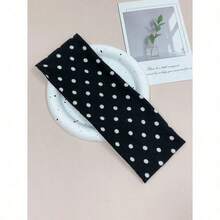 1pc/2pcs/3pcs Women Elegant Sweet Polka Dot Print Elastic Fabric Dot Sports Headband, Suitable For Daily, Fitness, Running, Yoga, Sweat-Absorbing Hair Band Headscarf, Fashion Hair Accessory, Bohemian Style Headband, Elegant Fall Winter Hair Accessories For Women Bows For Vacation Outfits Woman