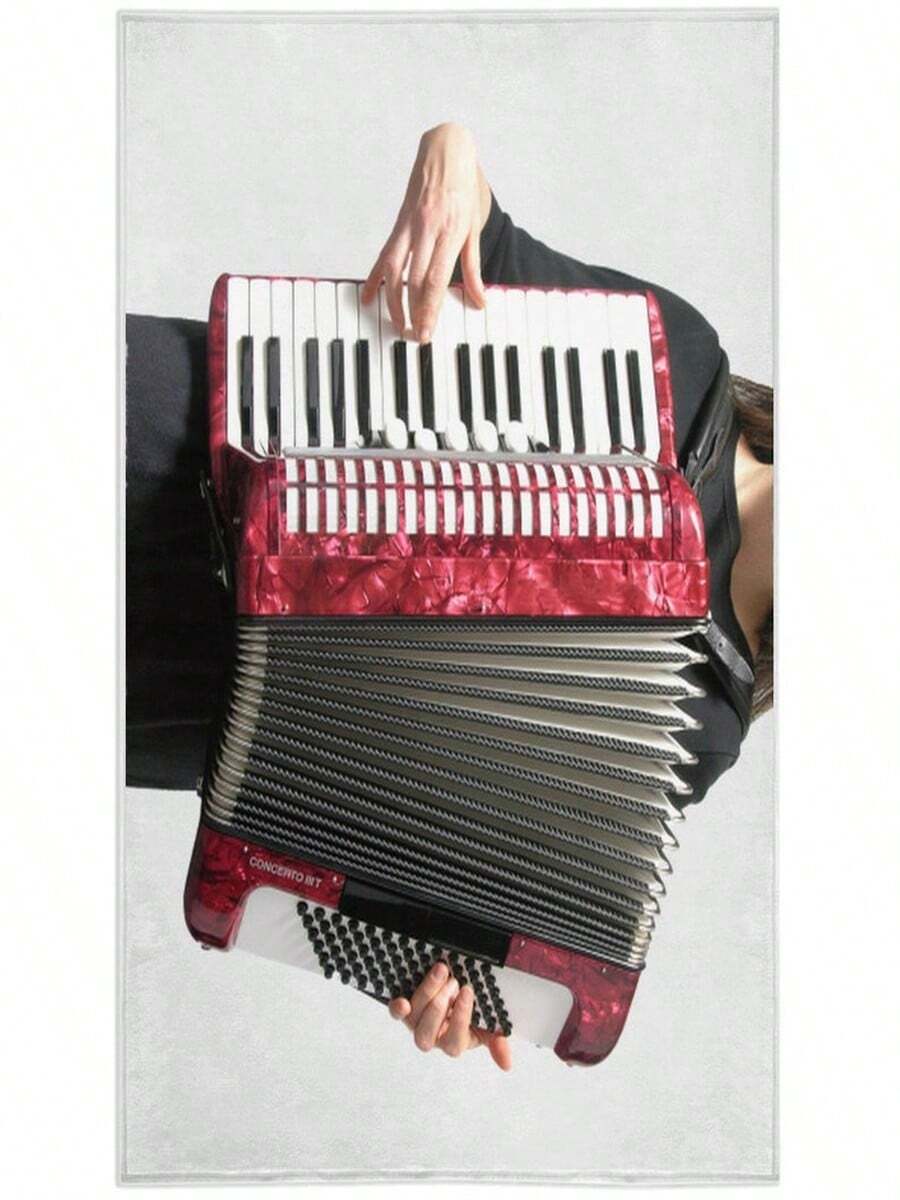 Woman Playing Accordion Blanket, Woman Playing Accordion Lover Gift, Fleece Blanket, Gifts, Personalized Blanket - 白色 - 查看 1