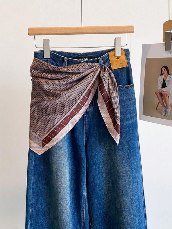 1 Peça Lenço Leve para Cintura Feminina, Lenço de Cabeça Casual Europeu e Americano de 70cm, Lenço Quadrado Decorativo, Presente de Festa