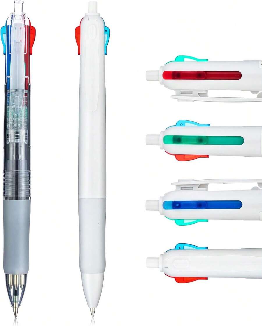 M&Amp;G 2 Pcs Multicolor Pens, 4-In-1 Colored Ballpoint Pen 0.5mm Fine Point Smooth Writing Assorted Colors,Nurse Accessories For Journaling Work School &Amp; Office - quả mơ - Xem 1
