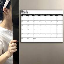 1 Stück magnetische Whiteboard Monatskalender für den Kühlschrank, Wochenplaner Kalender mit 1 Markerstift, Trocken abwischbare Informationstafel, Nachrichtentafel, Bürobedarf, Arbeitsplatz Organizer