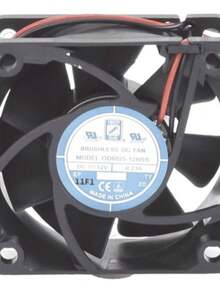 Ventilador axial anticondensante cuadrado tamaño 60x60x25 mm para electrónica ventilación sistemas equipos industriales oficinas hogares motor silencioso alta eficiencia durabilidad conexión sencilla accesorios tecnología moderna rendimiento práctico 12Vcc - Multicolor - Ver 4