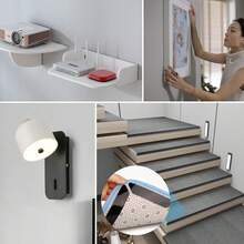 10-Pack Double-Sided Adhesive Carpet Grips - High-Strength, Hook And Loop Tape Sticky Back, Residue-Free Stickers For Secure Car Mats & Home Floors - Black - View 5