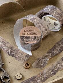 1 Roll Vintage Sewing Theme Decorative Washi Tape, Suitable For Scrapbooking, Phone Cases, Journals, Frames, Envelopes, Crafts - Fun Personalized Decorative Stickers