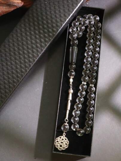 1pc Set Of 45pcs Middle Eastern Saudi Tasbih Prayer Beads, Islamic Prayer Beads, Acrylic Tasbih Prayer Beads, Tasbih Prayer Beads For Worship, Gifts For Christmas, New Year, Valentine's Day, Men's Prayer Beads, Rosary, Arabic Fashion Versatile Bracelet, Colorful Luxury Accessories, Al-Ahli Prayer Beads, Arabic Fashion Versatile Bracelet, Tasbih Prayer Beads Ending, Istighfar Prayer Beads Tasbih Bracelet For Daily Worship, Ramadan, Eid Al-Adha, Valentine's Day Gifts, Tasseled Prayer Beads Bracelet Arabic Ramadan Daily Worship, Crescent, Prayer Beads TASBIH Suitable For Worship Prayer, Gifts For Holidays, Rosary, Arabic Daily Prayer Beads, Saudi Al-Ahli, Beads, Flag Beads, Swimming, Beads Bracelet, Gifts For Christmas, New Year, Valentine's Day