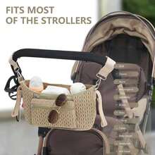 1pc Baby Stroller Organizer Bag, Diaper Storage Bag With Adjustable Shoulder Strap, Multi-Color Available, For Baby Stroller