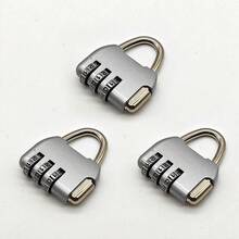 Lacăt cu combinație colorată din aliaj de zinc cu 3 cifre, set 2 buc/3 buc/4 buc/8 buc, lacăt pentru rucsac, bagaje, dulap de sală, fără introducere cu parolă și cheie, disponibile în mai multe culori