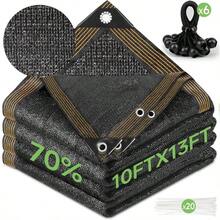 FOTMISHU - Tela de sombra 70 de 10x 20 pies, malla antiedad resistente a los rayos, lona de jardn para cubierta de plantas, invernader granero perrera, flores, plantas - 10 pies x 13 pies - Ver 2