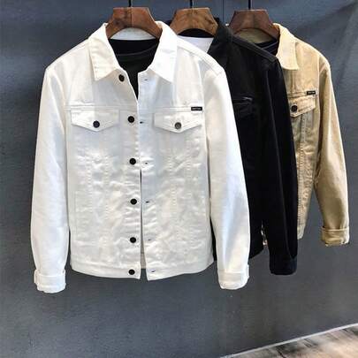 Men's Classic Denim Jacket, Button - Down Trucker Jacket|Chaquetas Para Hombre |Men's Jacket