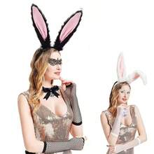 Bando Fashion Serbaguna Terbaru 2025, Cocok untuk Perjamuan, Pesta, Cosplay Bunny Girl, Set Bando & Telinga - Kelinci - View 6