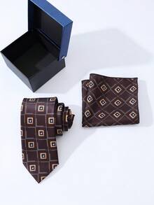 1 Juego de Caja de Regalo de Corbata para Hombre, Adecuada para Uso Diario, Casual y Formal.