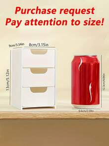 2pcs Mini 3-Tier Drawer Storage Box, Suitable For Storing Jewelry, Hair Accessories, Earrings And Other Small Items, Furniture, Office, Study, Bedroom, Bathroom. 3-Tier Desktop Storage Box, Office Storage Box, Jewelry Storage Box, Drawer Makeup Storage Box, Autumn Bedroom Decor, Desktop Organization, Home Desk And Drawer Organizer, Christmas Decoration, Christmas Gift, Valentine's Day Gift, New Year Gift (1/2pcs Available) - Multicolor - View 4