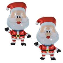 5 Stück Weihnachtsthema Weihnachtsmann Bär Geschenkbox Weihnachtskrümmerstab Form Folienballons Weihnachtsdekoration für Zuhause Party Zubehör 2026 Deko - Verschiedenfarbig - Übersicht 8