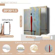 1 pièce Affiche sur canevas, belle fille en robe rouge, œuvre d'art peinte à la main, art mural sur canevas, cadeau idéal, décoration murale pour chambre, bureau, salon, café, bar, décoration de maison et de dortoir, sans cadre, convient pour la décoration d'intérieur, la décoration de chambre, la décoration de salon, la décoration de salle de bain, la décoration murale, avec option de cadre