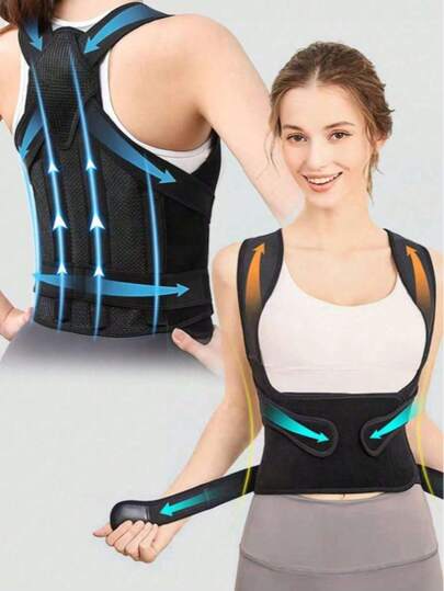 1 pieza Corrector de postura invisible de color rosa para otoño e invierno, corrector de postura, correa de fijación, para hombres, adultos y niños, accesorios deportivos y al aire libre, herramienta de entrenamiento asistencial para corregir y prevenir la espalda jorobada, regalo de Navidad, Acción de Gracias, Año Nuevo, cinturón de ejercicio adecuado para entrenamiento, hogar, deportes y caminata