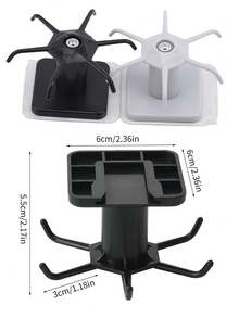 必备旋转挂钩，1 件套橱柜下翻转挂钩，斋月圣诞节烹饪终极收纳神器，免钻孔，轻松安装 - 彩色 - 查看 12