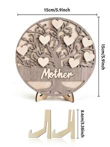 1Pc DIY Biển Gỗ Trưng Bày Cho Cháu Gái Trang Trí Bàn Nhà, Tên Tự Làm Trên Biển Hình Cây Gia Đình Trái Tim, Quà Kỷ Niệm Cho Gia Đình, Quà Tặng Ngày Của Mẹ - Nhiều màu - Xem 13