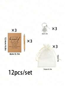 4/12/20 件套，团队礼品，员工感谢礼品，圆珠笔和口袋励志笔记本，附赠励志钥匙扣和手提袋，办公礼品，适合员工、志愿者、护士、教师、同事、团队建设、退休等场合。 - 彩色 - 查看 3