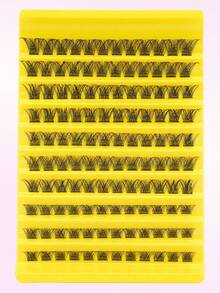 120pcs Dense Curl Individual Eyelash Clusters - Self-Structured Cat Eye Style, D Curl, Fluffy, Suitable For DIY Eyelash Extensions At Home, Applicable For Salon-Quality Density And Length - Easy To Apply, Reusable, And Comfortable Eyelash Clusters, Individual Lashes, False Eyelashes Suitable For Beginners. - C - View 7