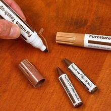 Kit de reparacin de muebles - Juego de 13, marcadores y varillas de cera con kit de sacapuntas, para manchas, araazos, suelos de madera, mesas, escritorios, postes de cama, retoques y coberturas - inicial - Ver 3