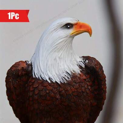 1pc Solar Powered Eagle Lawn Light, Animal Resin Lamp, Garden Pathway Light, Landscape Decor Light, Hotel Outdoor Night Light