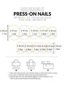 24Pcs Upgrade Your Look Immediately Medium Square Shaped Press On Nails-Bare French Pink And White Finger Nails, Press On Nails Set Including 1 Piece Of Glue And 1 Piece Of Nail File, Summer Nails Suitable For Women And Girls Daily Wear At Parties And Dances Nail Supplies Nails - Follow Your Heart - 查看 5