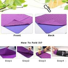 1pc Yoga Mat Towel With Storage Bag, Hot Yoga Mat Towel With Non-Slip Dots On Bottom, Super Absorbent Soft Microfiber Yoga Blanket, Suitable For Pilates, Sweat-Wicking Breathable Quick-Dry Fitness Towel, Non-Slip Rubber Dots On Bottom, Suitable For Yoga, Fitness And Pilates.