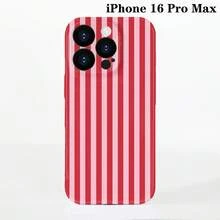 1pc Minimalist Stripe Pattern Perforated Glossy Filmic Case Full Protective Hard Phone Cover, Compatible With IPhone 11/12/13/14/15/16 Pro Max Waterproof Shockproof Anti-Fall Scratch Resistant