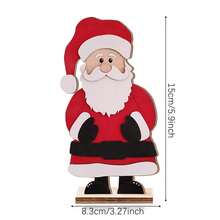 1 Set Wooden Of Table Desk Top Wooden Sign Designed With Santas And Elk,Rustic Ornaments For Xmas Home, Hotel, Shop, Bar, Market Decor Best Gifts Home Decor Christmas Decorations Room Decor Christmas Winter