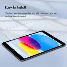 ZYSHI 2 buah Pelindung Layar Tablet, Definisi Tinggi, Transparansi Tinggi, Tahan Gores dan Tahan Guncangan, Perlindungan Layar Penuh, Anti Sidik Jari, Sentuhan Sensitif, Pelindung Layar Kaca Tempered Kompatibel dengan iPad Generasi ke-11 2025 A16/Generasi ke-10 10,9 Inci/Air 13 11 M4 M3 M2 2025 2024/Pro 12,9 Inci/Mini 2024 - Clear - View 4