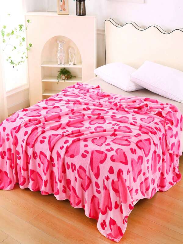 A Cute Floral-Print Flannel Blanket, A Chic Bed Blanket With A College Style, A Personalized Home Textile, Ideal For Snuggling Or Resting, Suitable For Sofas, Bedrooms, Living Rooms, Offices, Travel, Camping, And Dormitory Essentials. It's Suitable For All Seasons