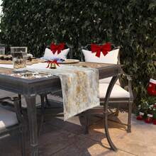 1 Piece Of Reusable Winter Christmas Table Flag, Featuring Christmas Trees, Snowmen, Snowflakes, Reindeer, Gift Boxes, Foxes, Colorful Balls, And Lighting Patterns. Made Of Linen Fabric, It Is Suitable For Indoor And Outdoor Family Gatherings, Christmas Party Table Decorations, And Christmas Decorations. There Are Multiple Sizes To Choose From And Can Also Be Given As A Gift. - Multicolor - View 9