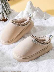 أحذية منزلية شتوية للأطفال، أحذية داخلية دافئة من الفرو سميكة مانعة للانزلاق للأولاد والبنات من الأطفال الصغار