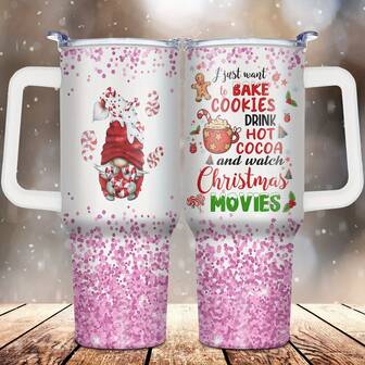 Christmas Themed 40oz Metal Tumbler With Lid, Reusable Oval-Shaped Stainless Steel Water Bottle, Hand Wash Stripe Pattern, Break-Resistant, Ideal For Multipurpose Use, Great For Festive Gifts