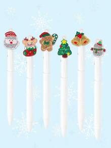 Weihnachtselemente: Schneemann, Weihnachtsmann, Weihnachtsbaum, Lebkuchenmann, Glocke, Weihnachtsstrumpfmuster. 0,5 mm schwarzer Gelstift, geeignet zum Schreiben, für Notizbücher, Schreibwaren, Büroartikel, Schulen, Büros, Krankenhäuser, Prüfungen, Notizbücher, Lehrer, Studenten, Ärzte, Krankenschwestern. Geeignet als Geschenk für Freunde und Klassenkameraden, Familienmitglieder, Geschwister, beste Freunde, Paare, Weihnachten, Geburtstage, Festivalgeschenke