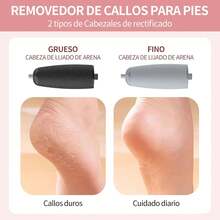 Removedor De Callos EléCtrico Para Pies, Lima Para Pies, 3 Velocidades, 4 Rodillos, Impermeable Ipx7, Exfoliante Para Piel Muerta, Herramienta Profesional De Pedicura Con Lima EléCtrica Para Pies - Blanco Dorado - Ver 9