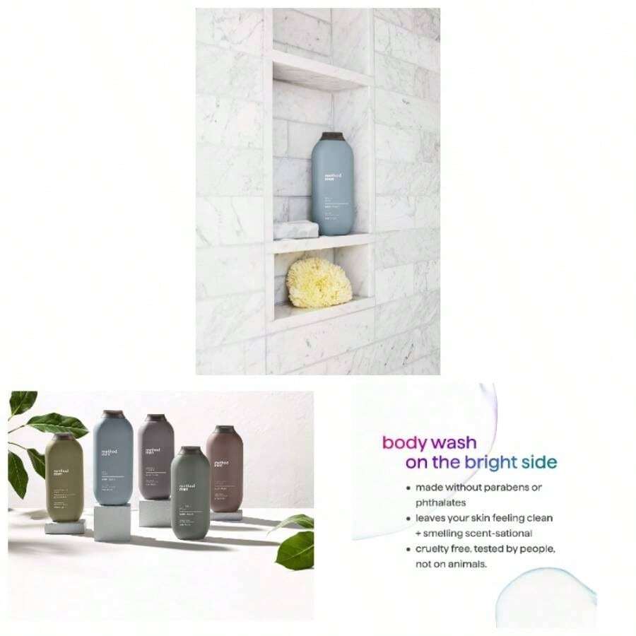 Men Body Wash Cedar Cypress Paraben Phthalate 18 fl oz Pack of 1 Fresh Scented Natural Formula for Daily Use Strong Aroma Lasting Moisture - inicial - Ver 1